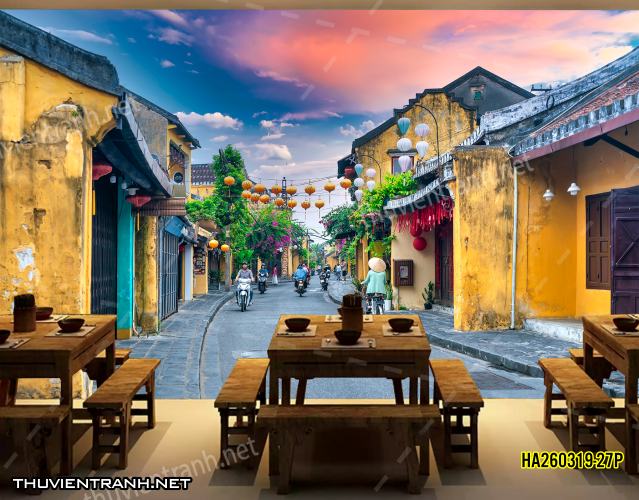 Tranh dán tường phố cổ Hội AnHA260319-27P - Kết quả tìm kiếm tranh tường